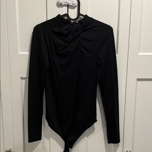 ZARA Black Long Sleeve Women's Bodysuit